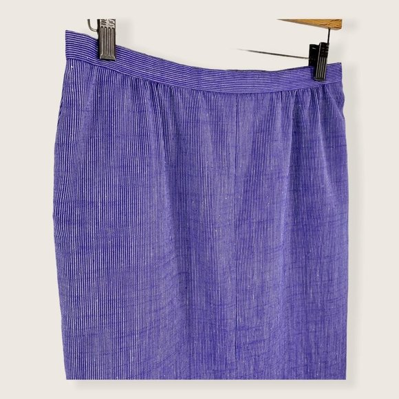 Vintage 90s Pendleton Country Sophisticated Micro Stripe Skirt Medium - Picture 5 of 15